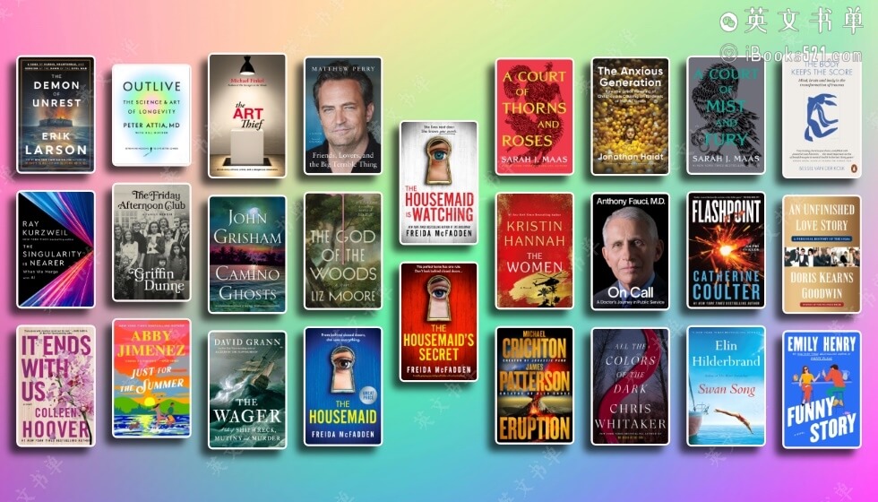 纽约时报畅销榜单 – The New York Times Best Sellers: July 21, 2024