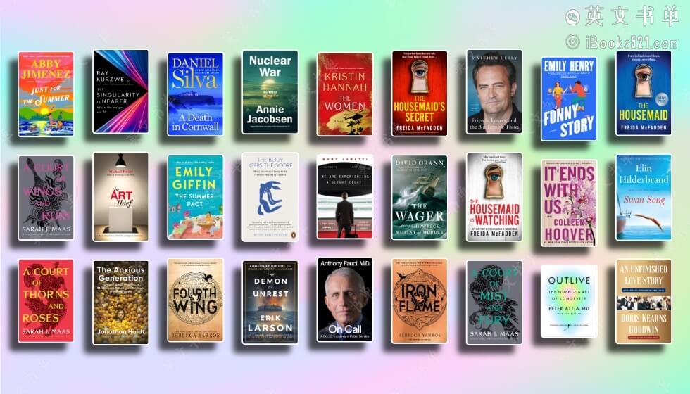 纽约时报畅销榜单 – The New York Times Best Sellers: July 28, 2024