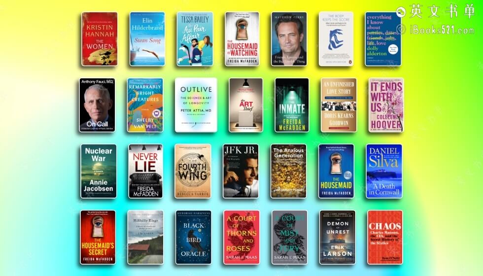 纽约时报畅销榜单 – The New York Times Best Sellers: August 4, 2024