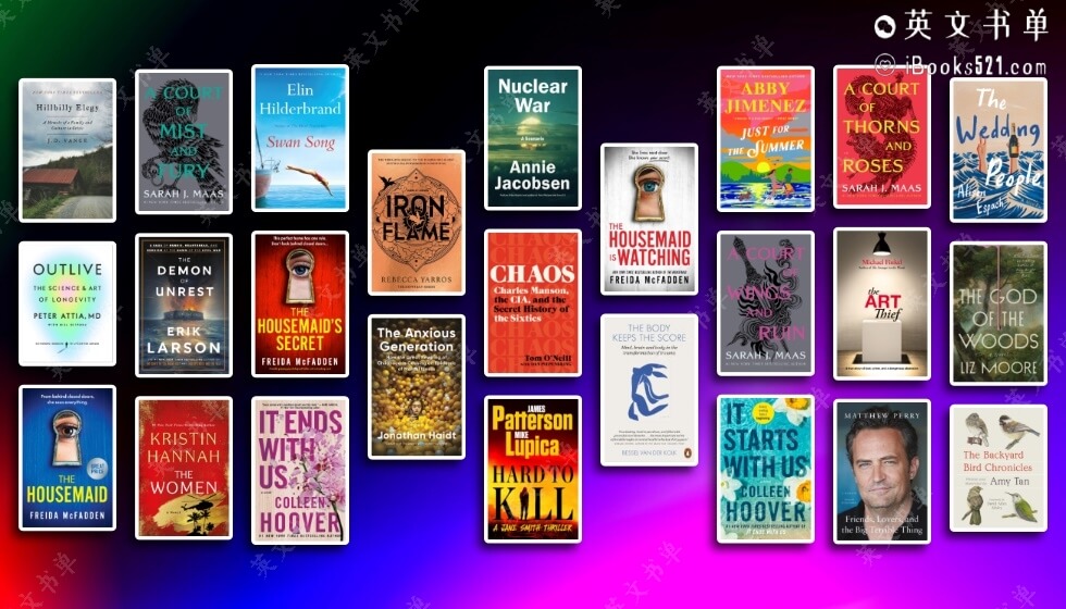 纽约时报畅销榜单 – The New York Times Best Sellers: August 18, 2024